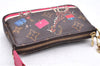 Auth Louis Vuitton Monogram Mini Pochette Accessoires Pouch M62087 LV Box 6141E