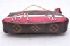 Auth Louis Vuitton Monogram Mini Pochette Accessoires Pouch M62087 LV Box 6141E