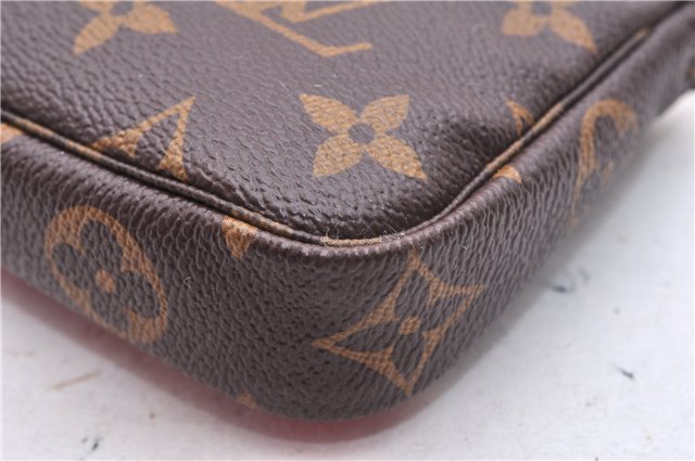 Auth Louis Vuitton Monogram Mini Pochette Accessoires Pouch M62087 LV Box 6141E