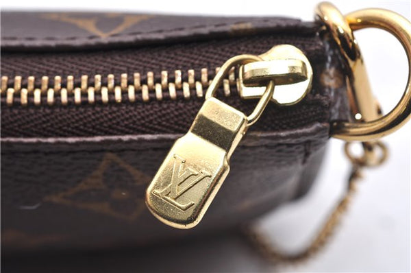 Auth Louis Vuitton Monogram Mini Pochette Accessoires Pouch M62087 LV Box 6141E