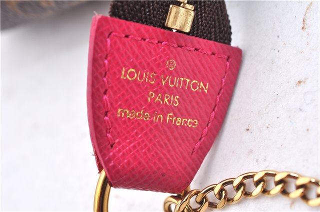 Auth Louis Vuitton Monogram Mini Pochette Accessoires Pouch M62087 LV Box 6141E