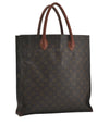 Authentic Louis Vuitton Monogram Sac Plat Hand Tote Bag M51140 LV 6143I