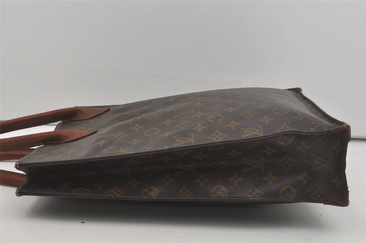 Authentic Louis Vuitton Monogram Sac Plat Hand Tote Bag M51140 LV 6143I