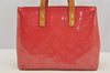 Authentic Louis Vuitton Vernis Reade PM Hand Bag Pink M9132F LV 6144I