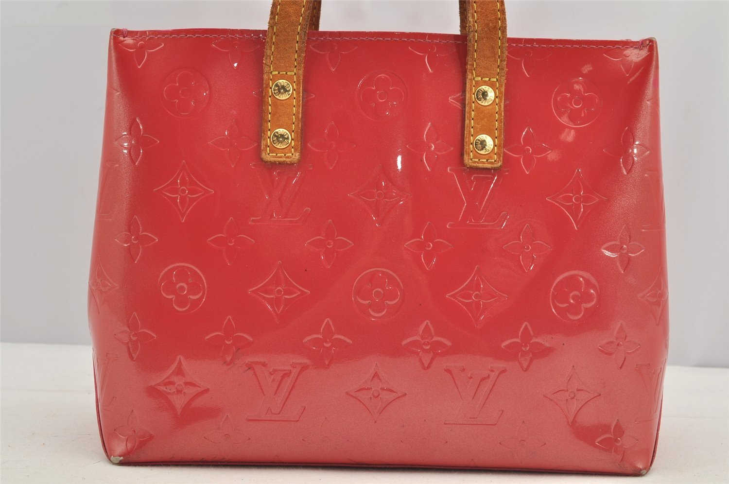 Authentic Louis Vuitton Vernis Reade PM Hand Bag Pink M9132F LV 6144I