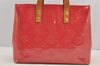 Authentic Louis Vuitton Vernis Reade PM Hand Bag Pink M9132F LV 6144I