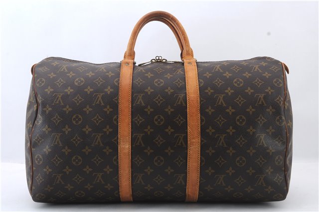 Authentic LOUIS VUITTON Monogram Keepall 50 Boston Bag M41426 LV 6145C