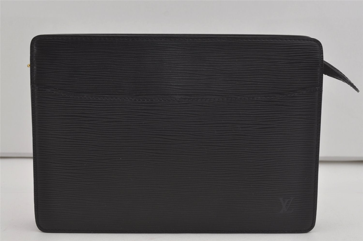 Authentic Louis Vuitton Epi Pochette Homme Clutch Hand Bag Black M52522 LV 6146I