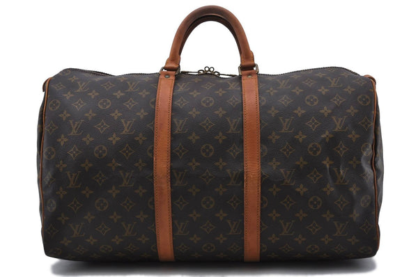 Authentic LOUIS VUITTON Monogram Keepall 50 Boston Bag M41426 LV 6147C