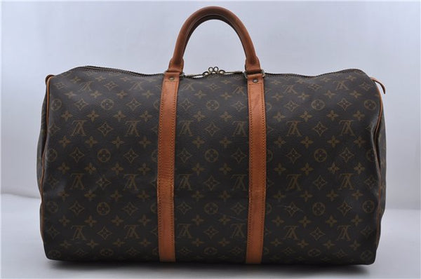 Authentic LOUIS VUITTON Monogram Keepall 50 Boston Bag M41426 LV 6147C