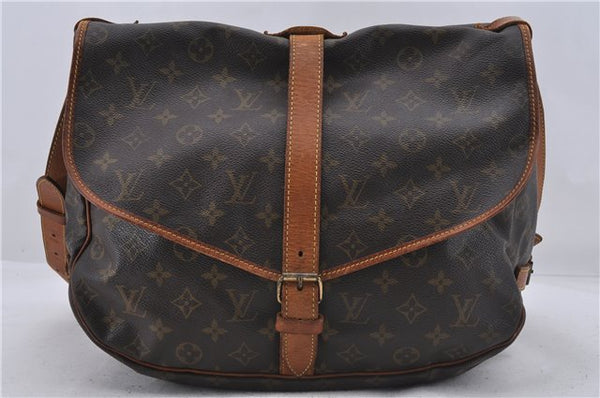 Auth Louis Vuitton Monogram Saumur 35 Shoulder Cross Body Bag M42254 LV 6147D