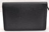 Authentic Louis Vuitton Epi Sellier Dragonne Clutch Bag Black M52612 LV 6147I