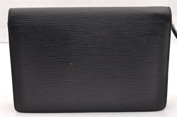 Authentic Louis Vuitton Epi Sellier Dragonne Clutch Bag Black M52612 LV 6147I