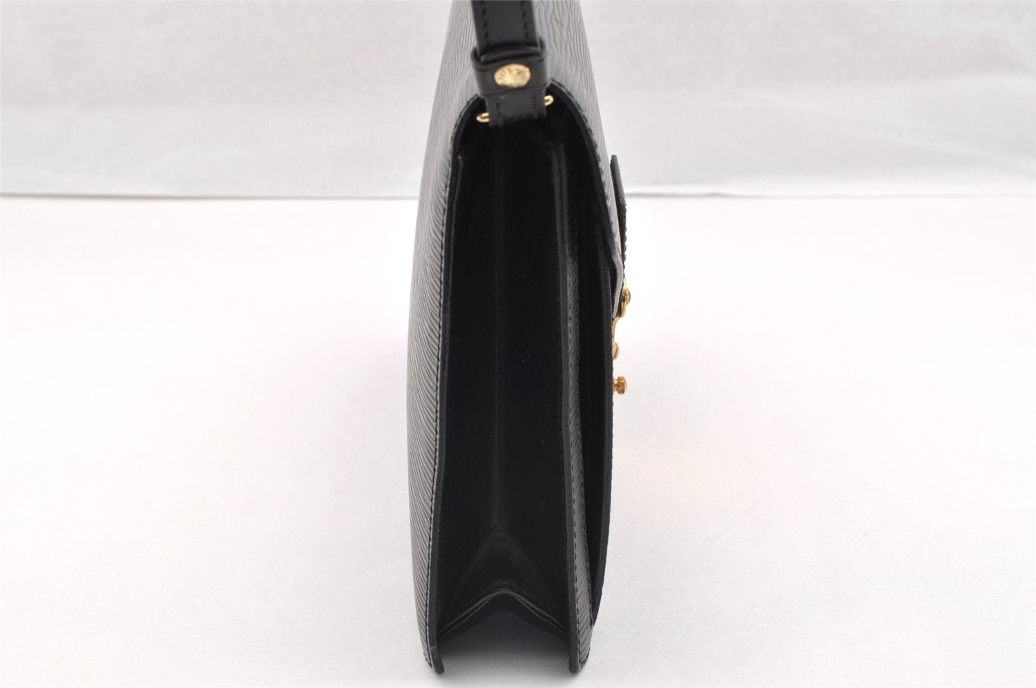 Authentic Louis Vuitton Epi Sellier Dragonne Clutch Bag Black M52612 LV 6147I