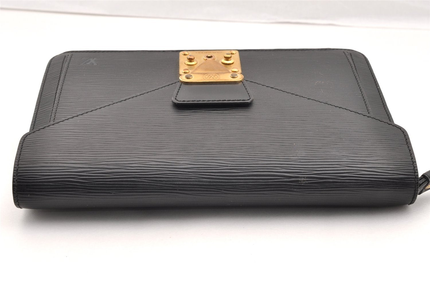 Authentic Louis Vuitton Epi Sellier Dragonne Clutch Bag Black M52612 LV 6147I