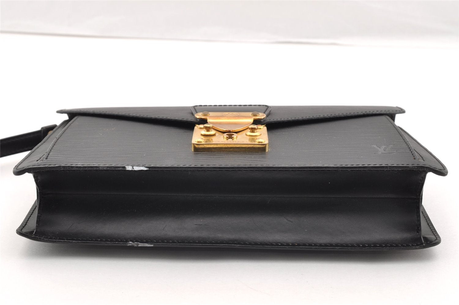 Authentic Louis Vuitton Epi Sellier Dragonne Clutch Bag Black M52612 LV 6147I