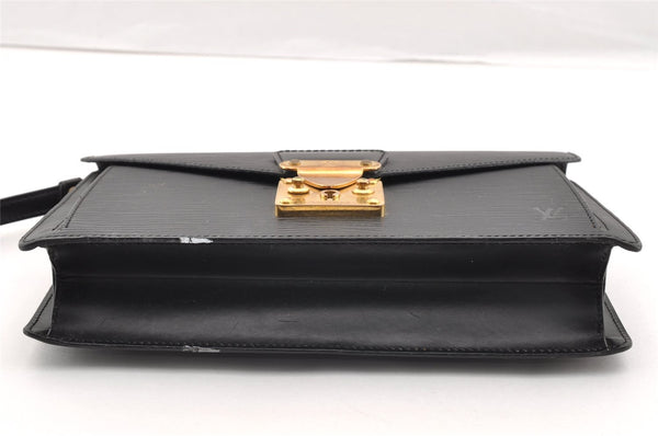 Authentic Louis Vuitton Epi Sellier Dragonne Clutch Bag Black M52612 LV 6147I