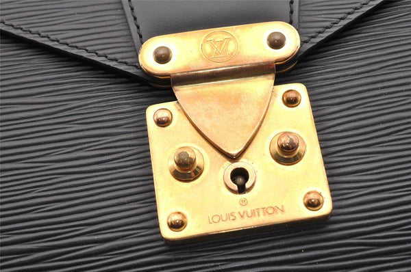 Authentic Louis Vuitton Epi Sellier Dragonne Clutch Bag Black M52612 LV 6147I