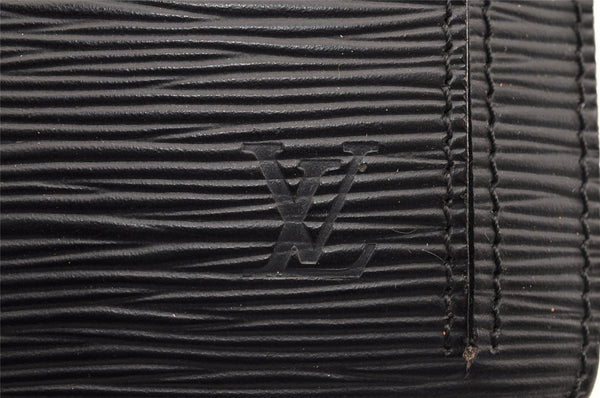 Authentic Louis Vuitton Epi Sellier Dragonne Clutch Bag Black M52612 LV 6147I
