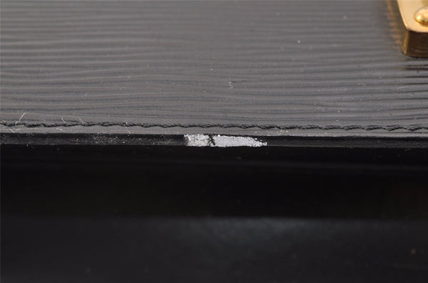 Authentic Louis Vuitton Epi Sellier Dragonne Clutch Bag Black M52612 LV 6147I