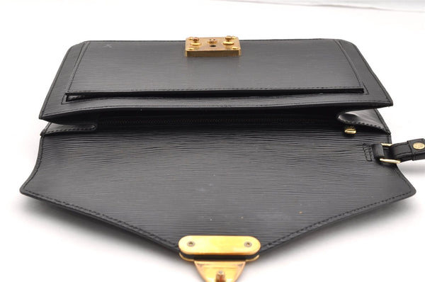 Authentic Louis Vuitton Epi Sellier Dragonne Clutch Bag Black M52612 LV 6147I