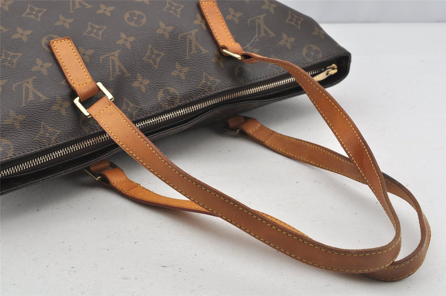 Authentic Louis Vuitton Monogram Cabas Mezzo Shoulder Tote Bag M51151 LV 6150I