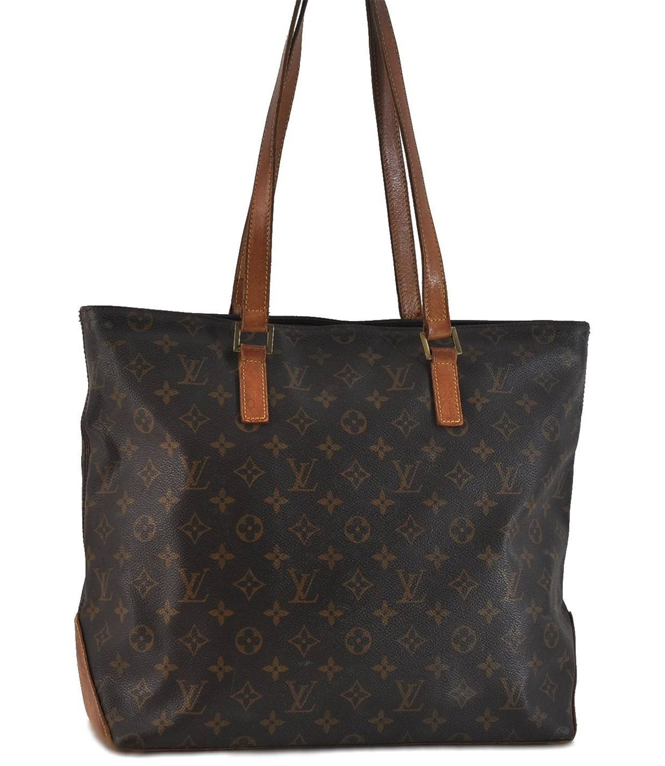 Authentic LOUIS VUITTON Monogram Cabas Mezzo Tote Bag M51151 LV 6153C