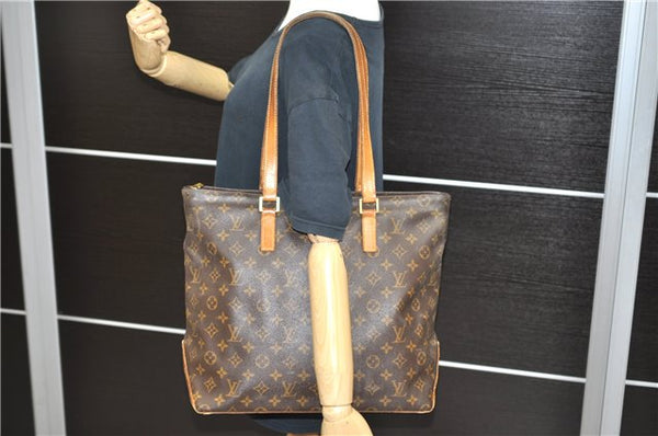 Authentic LOUIS VUITTON Monogram Cabas Mezzo Tote Bag M51151 LV 6153C