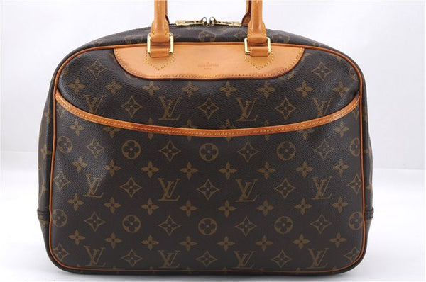 Authentic Louis Vuitton Monogram Deauville Hand Bag M47270 LV 6153E