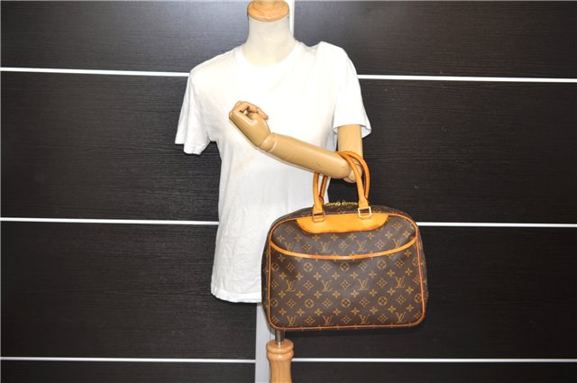Authentic Louis Vuitton Monogram Deauville Hand Bag M47270 LV 6153E