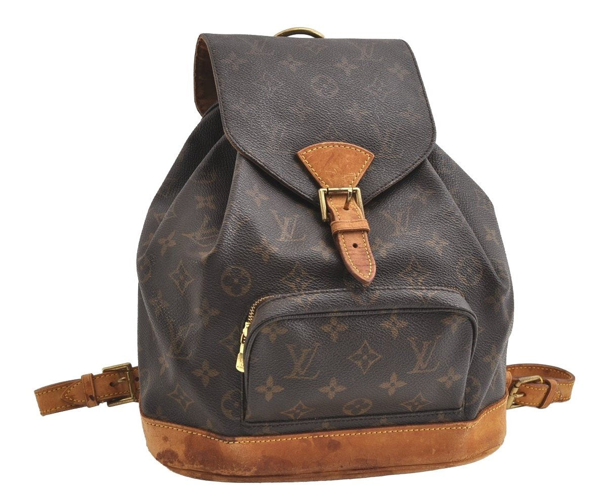 Authentic Louis Vuitton Monogram Montsouris MM Backpack M51136 LV 6154I