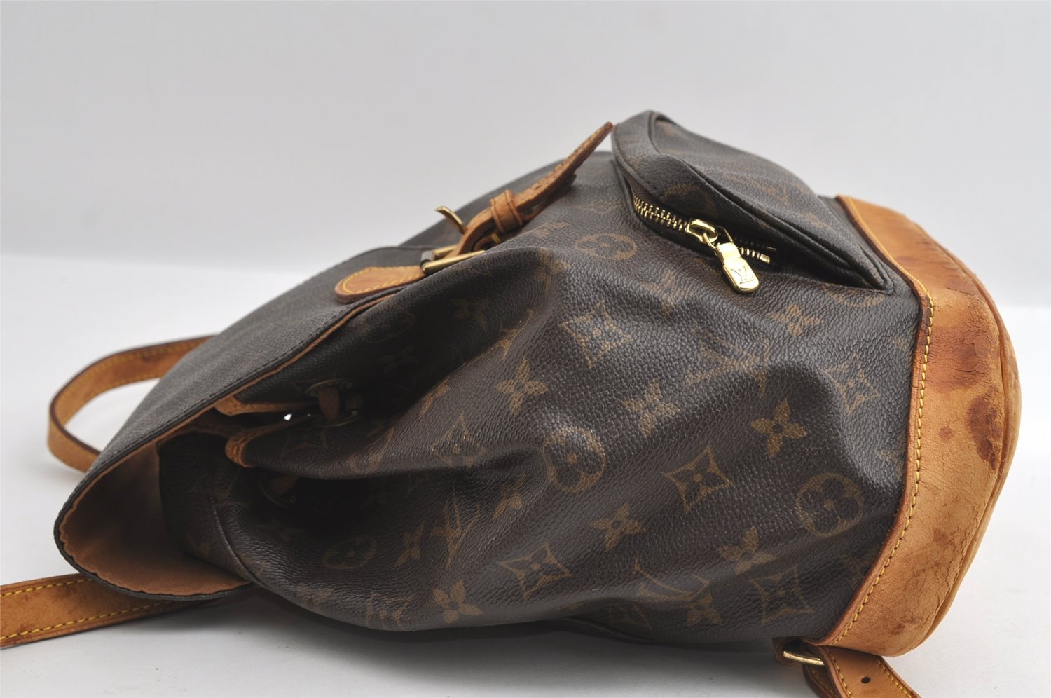 Authentic Louis Vuitton Monogram Montsouris MM Backpack M51136 LV 6154I