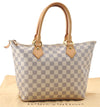 Authentic Louis Vuitton Damier Azur Saleya PM Shoulder Tote Bag N51186 LV 6156E