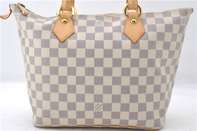 Authentic Louis Vuitton Damier Azur Saleya PM Shoulder Tote Bag N51186 LV 6156E