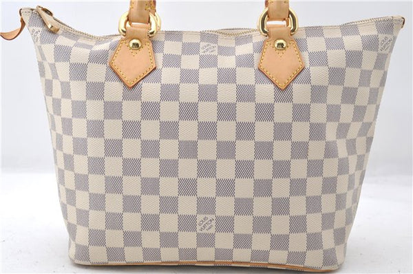 Authentic Louis Vuitton Damier Azur Saleya PM Shoulder Tote Bag N51186 LV 6156E