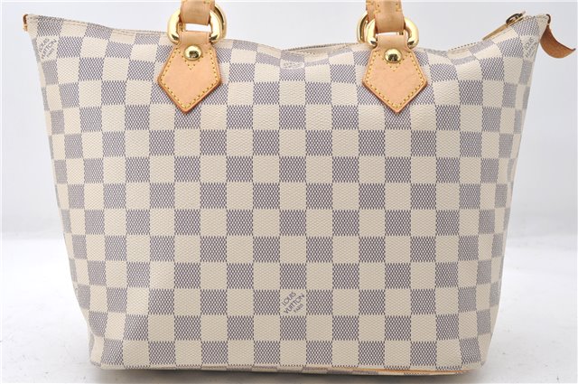 Authentic Louis Vuitton Damier Azur Saleya PM Shoulder Tote Bag N51186 LV 6156E