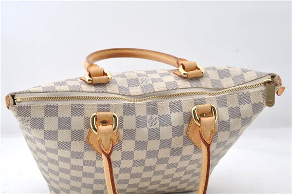 Authentic Louis Vuitton Damier Azur Saleya PM Shoulder Tote Bag N51186 LV 6156E