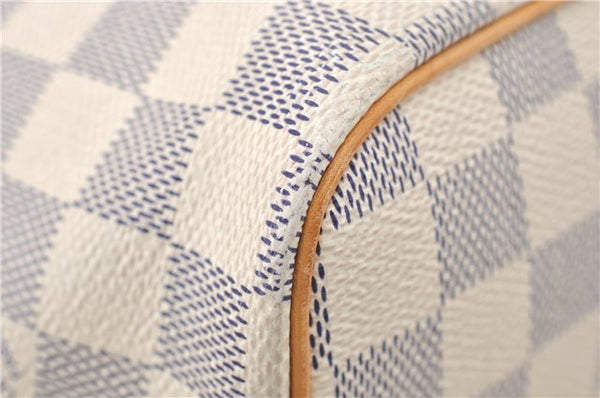 Authentic Louis Vuitton Damier Azur Saleya PM Shoulder Tote Bag N51186 LV 6156E