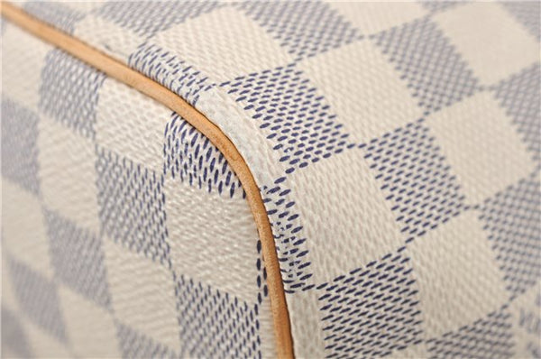 Authentic Louis Vuitton Damier Azur Saleya PM Shoulder Tote Bag N51186 LV 6156E