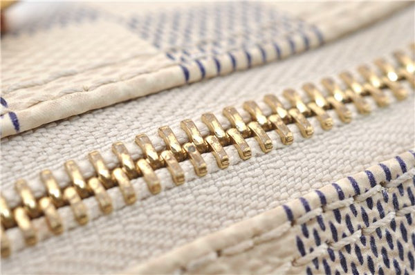 Authentic Louis Vuitton Damier Azur Saleya PM Shoulder Tote Bag N51186 LV 6156E