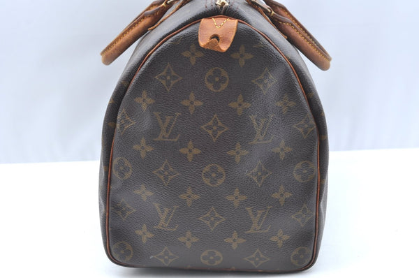 Authentic Louis Vuitton Monogram Speedy 35 Hand Boston Bag M41524 LV Junk 6156I