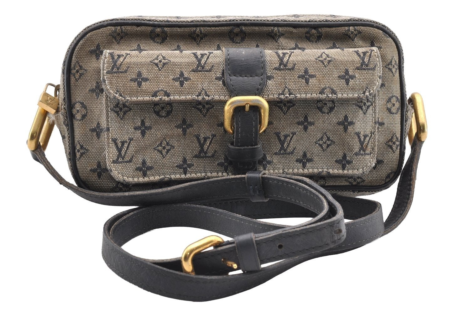 Auth Louis Vuitton Monogram Mini Juliet MM Shoulder Cross Bag M92217 Blue 6157I