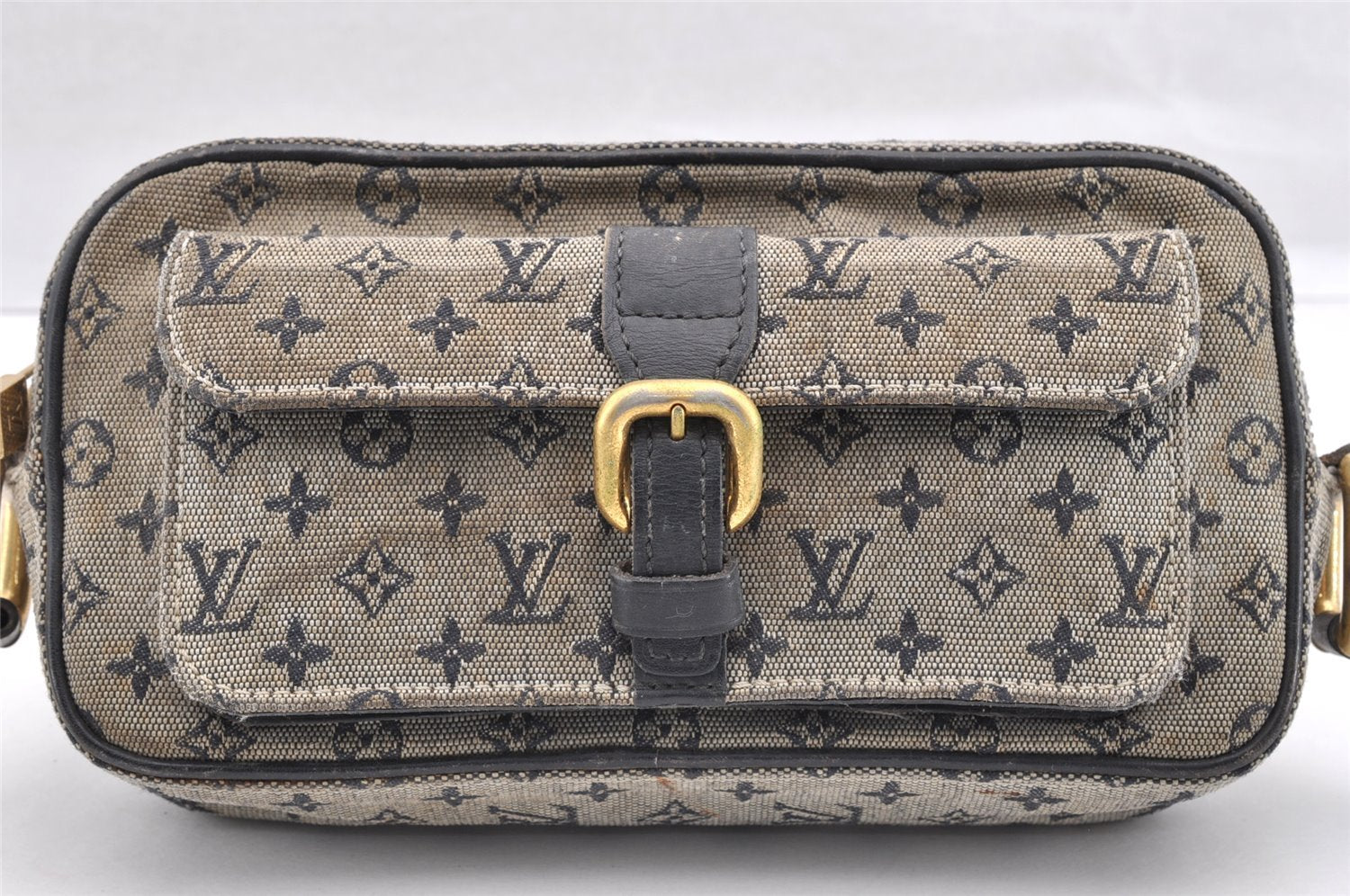 Auth Louis Vuitton Monogram Mini Juliet MM Shoulder Cross Bag M92217 Blue 6157I