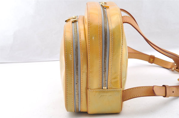 Authentic Louis Vuitton Vernis Murray Backpack Yellow M91038 LV 6158I