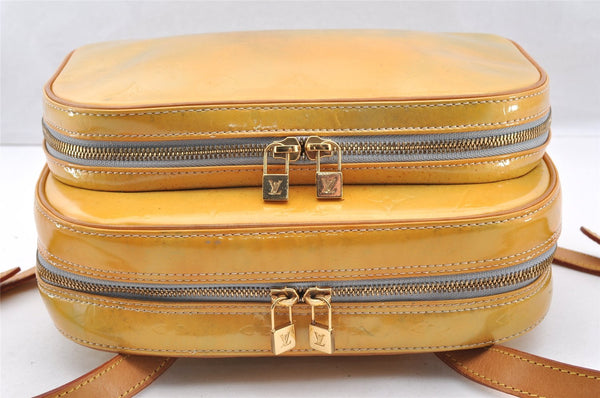 Authentic Louis Vuitton Vernis Murray Backpack Yellow M91038 LV 6158I