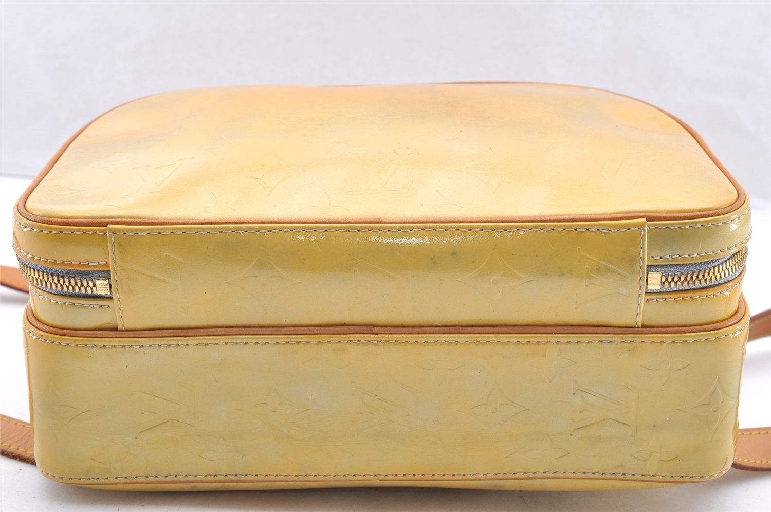 Authentic Louis Vuitton Vernis Murray Backpack Yellow M91038 LV 6158I
