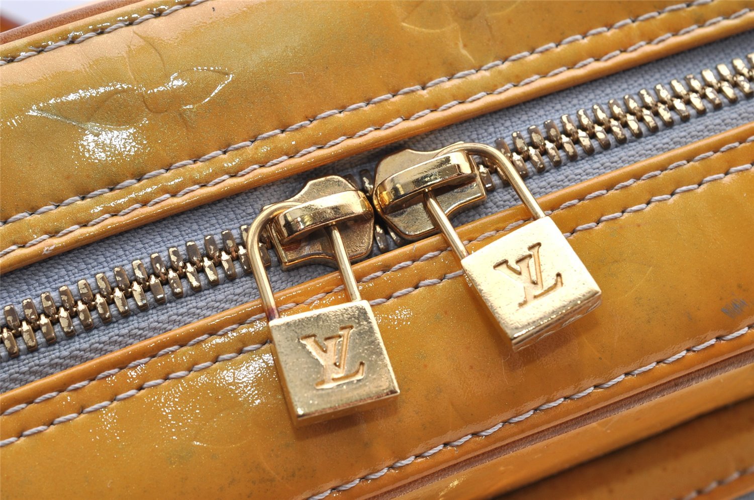 Authentic Louis Vuitton Vernis Murray Backpack Yellow M91038 LV 6158I