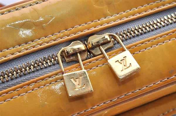 Authentic Louis Vuitton Vernis Murray Backpack Yellow M91038 LV 6158I
