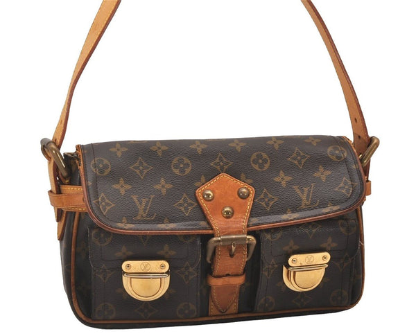 Authentic Louis Vuitton Monogram Hudson PM Shoulder Bag Purse M40027 LV 6159I