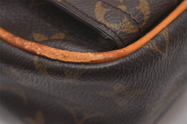 Authentic Louis Vuitton Monogram Hudson PM Shoulder Bag Purse M40027 LV 6159I